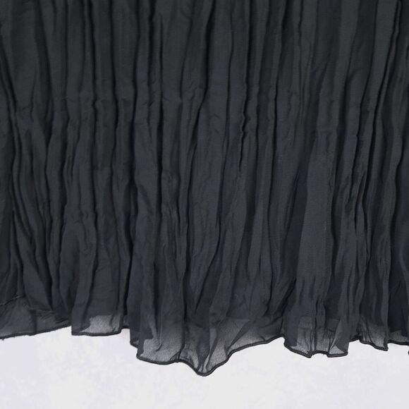 Vintage Velvet Sheer Top Womens Large Black Lace V Neck Dark Fairy Whimsy Goth - Picture 8 of 16